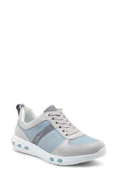 Shop Ara Jennifer Energystep Sneaker In Aqua Mesh/ Silver Trim