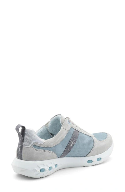 Ara Jennifer Energystep Sneaker In Aqua Mesh/ Silver Trim