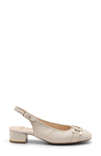 Ara Gallant Slingback Pump In Offwhite Leather
