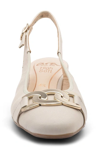Ara Gallant Slingback Pump In Offwhite Leather