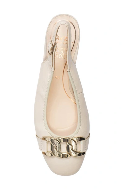 Ara Gallant Slingback Pump In Offwhite Leather