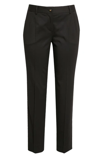 Shop Dolce & Gabbana Dolce&gabbana Turlington Wool Stretch Gabardine Pants In Black