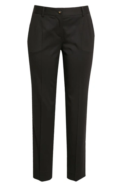 Shop Dolce & Gabbana Turlington Wool Stretch Gabardine Pants In Black