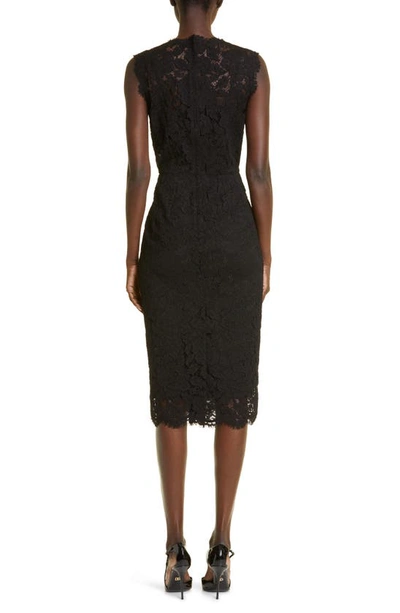 Dolce & Gabbana Lace Midi Dress In Black