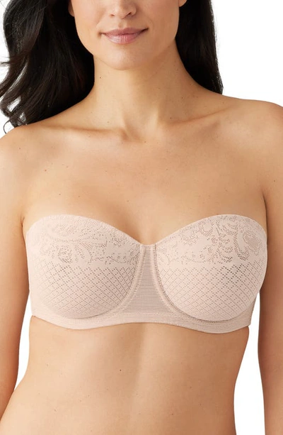 Shop Wacoal Visual Effects Strapless Underwire Minimizer Bra In Sand