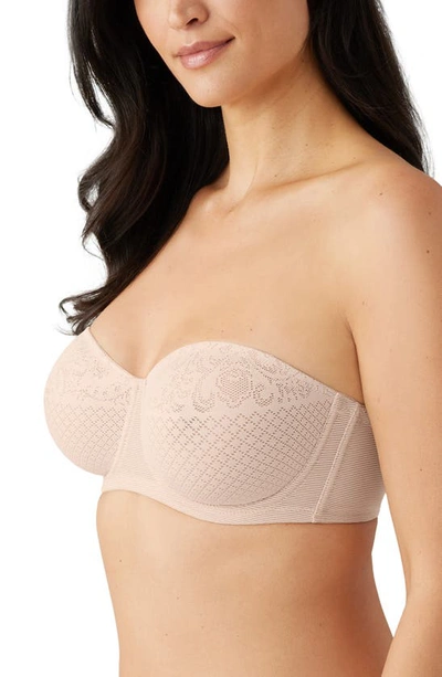 Shop Wacoal Visual Effects Strapless Underwire Minimizer Bra In Sand