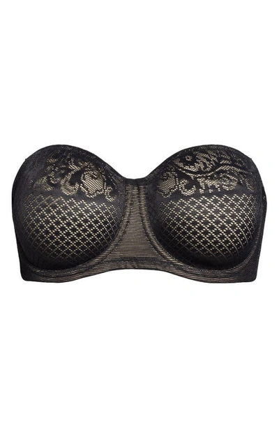 Wacoal Visual Effects Strapless Underwire Minimizer Bra In Black