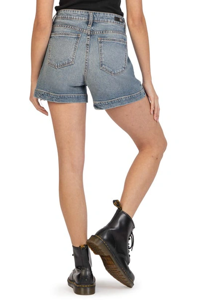 Shop Kut From The Kloth Jane Patch Pocket High Waist Denim Shorts In Calibrate