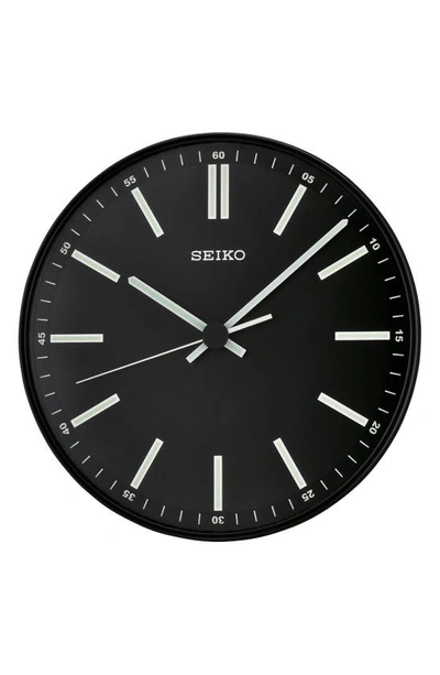 Shop Seiko Landon Wall Clock In Black