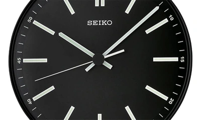 Shop Seiko Landon Wall Clock In Black