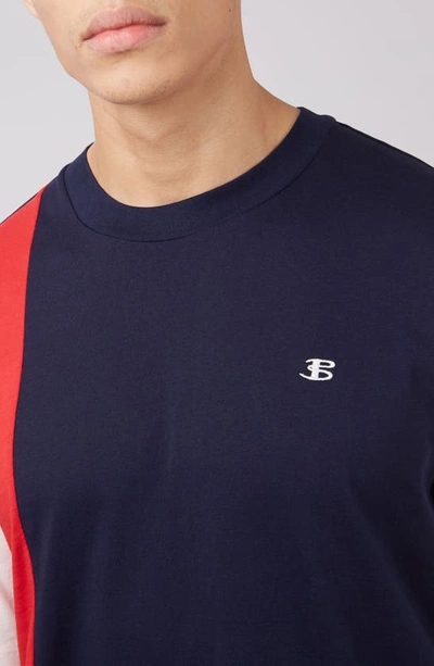 Shop Ben Sherman Colorblock T-shirt In Marine