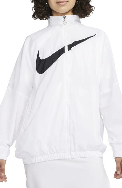 Shop Nike Sportswear Essential Jacket In White/ Black