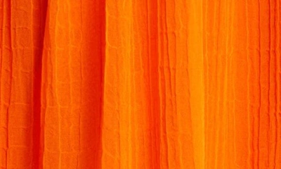 Shop Asos Design Smocked Long Sleeve Minidress In Orange
