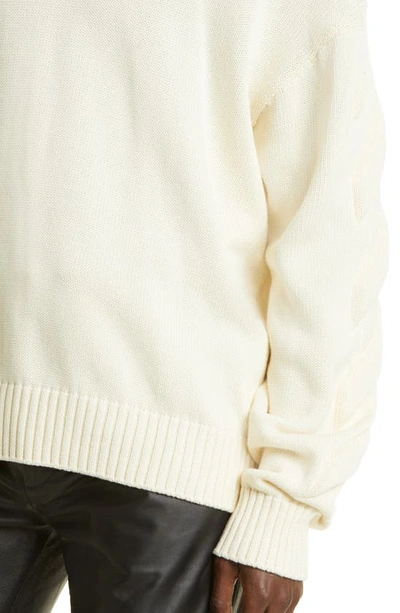 Shop Off-white 3d Diagonal Stripe Sweater In New Beige