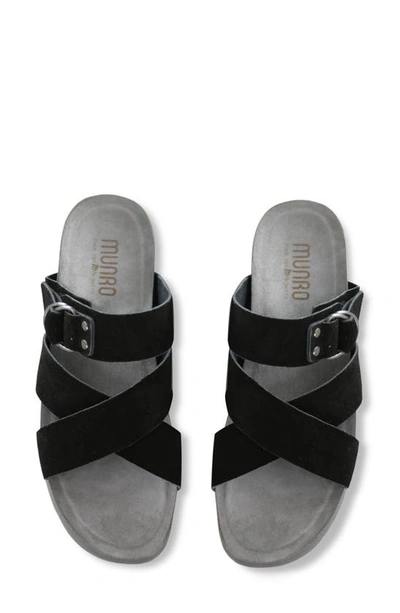 Shop Munro Sofia Platform Sandal In Black Suede