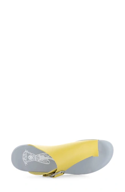 Shop Fly London Mica Slide Sandal In Mustard Bridle