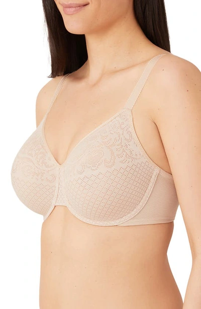 Wacoal Visual Effects Minimizer Lace Bra In Sand