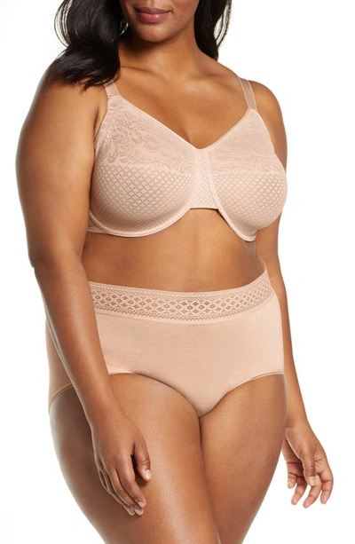 Wacoal Visual Effects Minimizer Lace Bra In Sand
