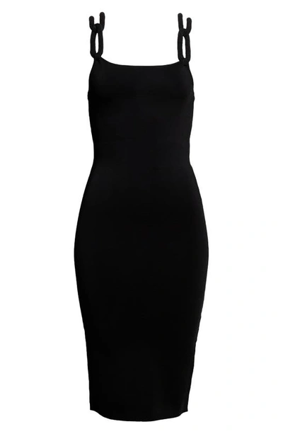 Shop Alice And Olivia Alina Cord Strap Body-con Dress In Black