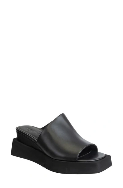 Shop Naked Feet Infinity Wedge Slide Sandal In Black