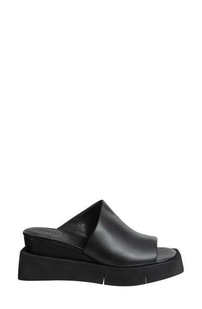 Shop Naked Feet Infinity Wedge Slide Sandal In Black
