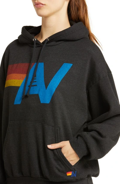 Shop Aviator Nation Relaxed Fit Logo Hoodie In Black