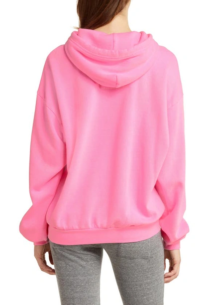 Shop Aviator Nation Relaxed Fit Logo Hoodie In Neon Pink