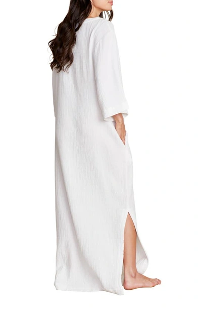 Shop Barefoot Dreams Sun Soaked Cotton Gauze Caftan In Sea Salt