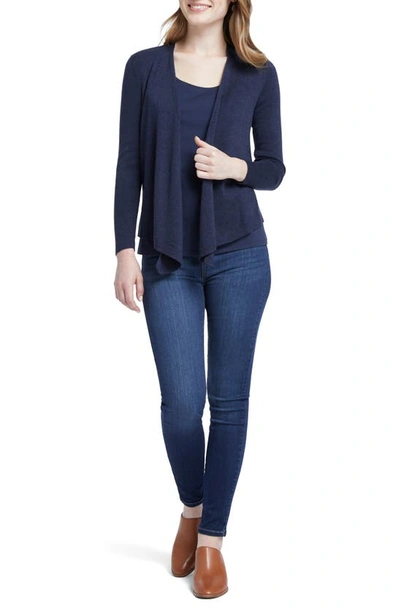 Nic + Zoe Four-way Cardigan In Dark Indigo