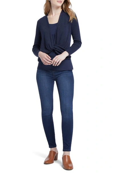 Nic + Zoe Four-way Cardigan In Dark Indigo