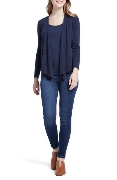 Nic + Zoe Four-way Cardigan In Dark Indigo