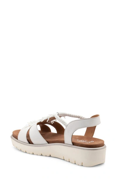 Ara Bristol Platform Sandal In Cream Calf