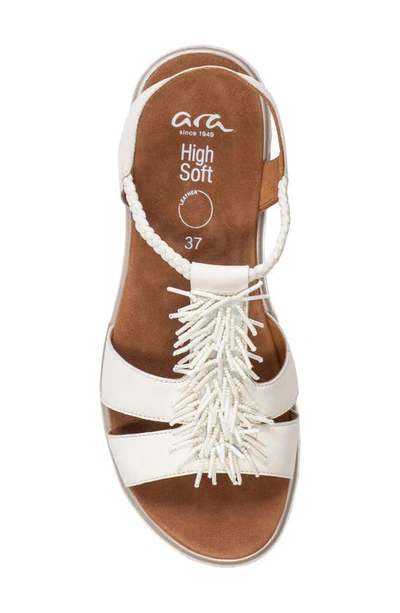Ara Bristol Platform Sandal In Cream Calf