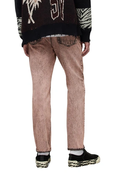 Shop Allsaints Curtis Overdye Slim Fit Jeans In Ash Pink