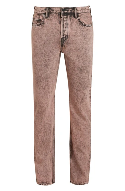 Shop Allsaints Curtis Overdye Slim Fit Jeans In Ash Pink