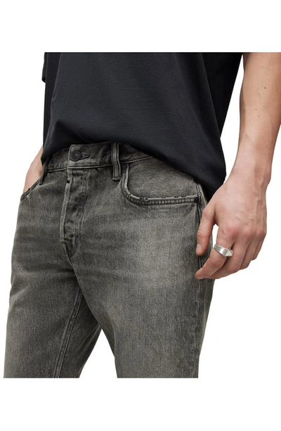 Shop Allsaints Rex Slim Fit Jeans In Heavy Washed Black