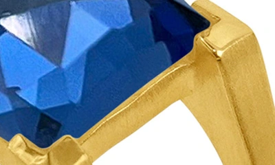 Shop Dean Davidson Mini Plaza Simulated Tanzanite Ring In Midnight Blue/ Gold