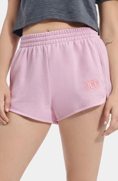 Shop Ugg Elliana Cotton French Terry Lounge Shorts In Dusty Lilac