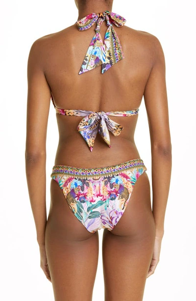 Shop Camilla Merry Go Round Crystal Embellished Two-piece Triangle Swimsuit