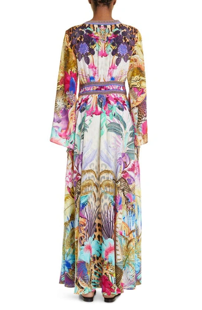 Shop Camilla Merry Go Round Long Sleeve Silk Maxi Dress