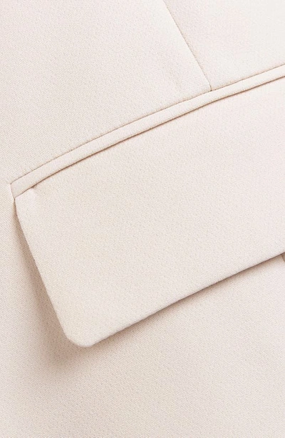 River Island Longline Soft Blazer In Cream