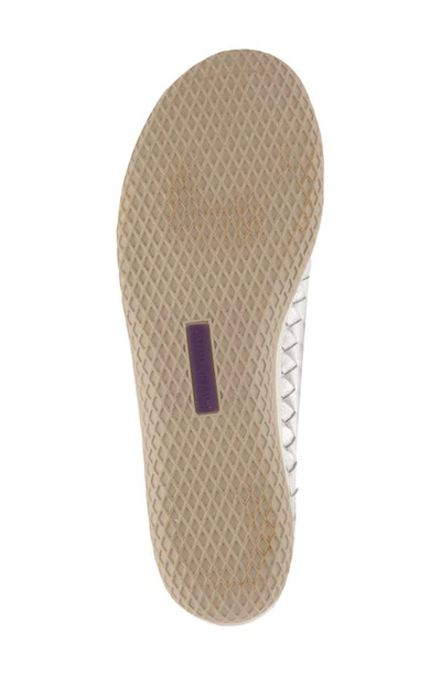 David Tate Dazzle Woven Ballet Flat In Silver