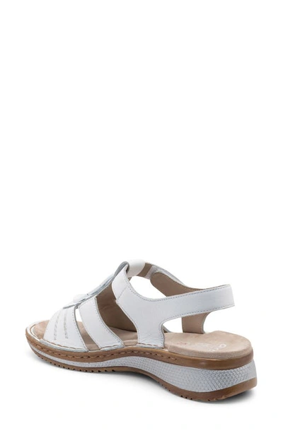 Ara Helena Chain Strappy Sandal In White Calf