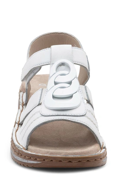 Shop Ara Helena Chain Strappy Sandal In White Calf