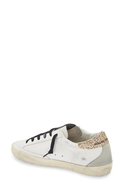 Shop Golden Goose Super-star Perm-noos Low Top Sneaker In White/ Silver/ Gold