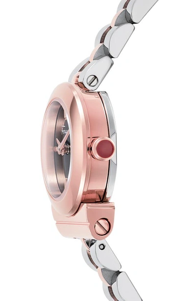 Shop Ferragamo Gancio Bracelet Watch, 22.5mm In Two Tone