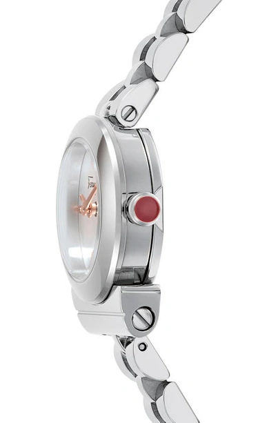 Shop Ferragamo Gancino Bracelet Watch, 22.5mm In Silver