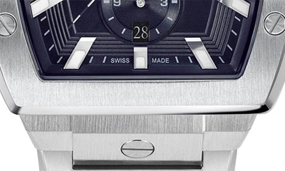 Ferragamo F-80 Tonneau Chrono Watch In Stainless Steel