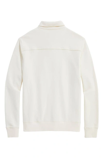Shop Vineyard Vines Surfside Cam Polo Collar Sweatshirt In Marshmallow