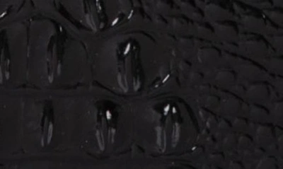 Shop Brahmin Charmaine Croc Embossed Leather Train Case In Black
